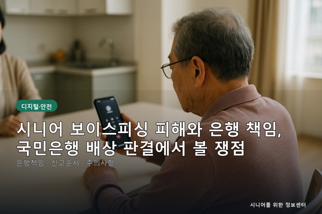 시니어 보이스피싱 피해와 은행 책임, 국민은행 배상 판결에서 볼 쟁점 대표이미지